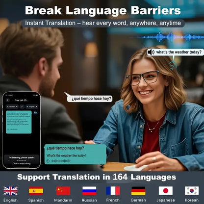 AI Smart Audio Translation Glasses